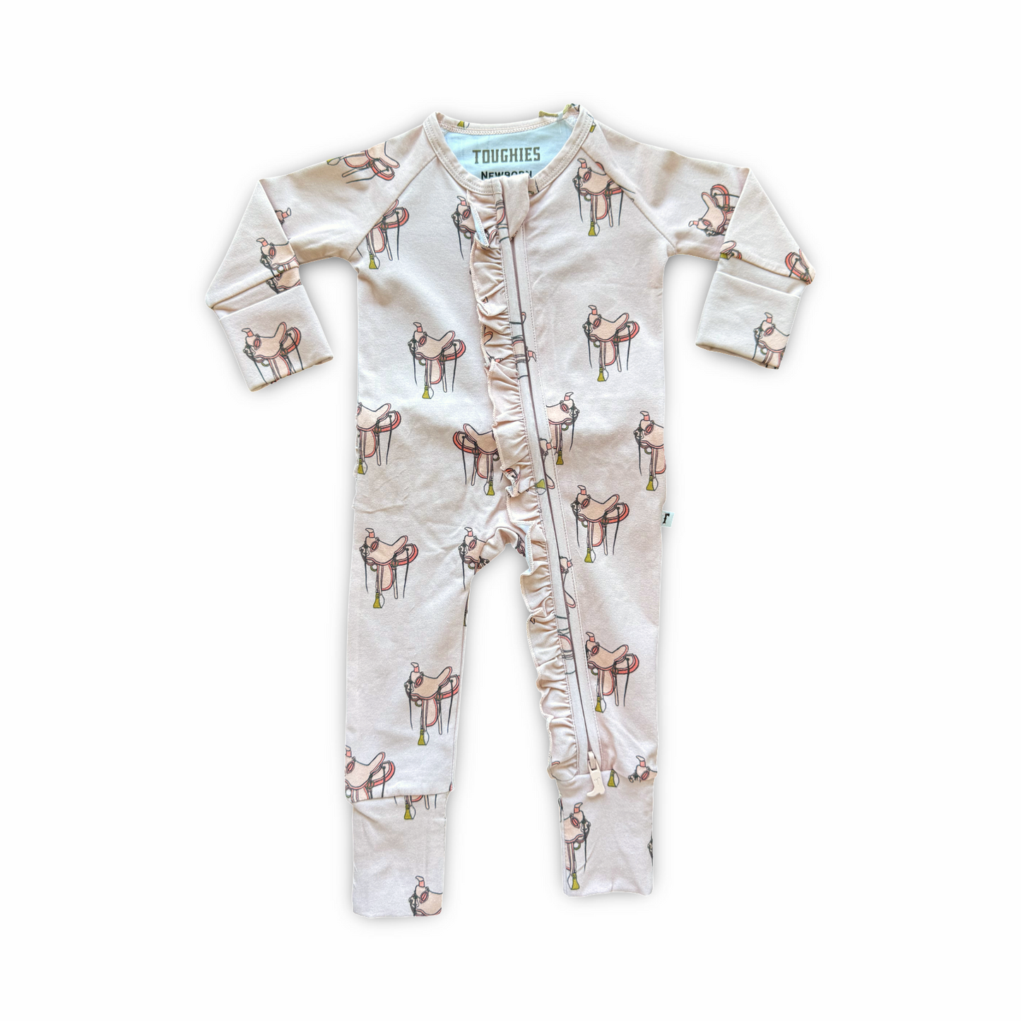 Pink Saddles Convertible Ruffle One-piece