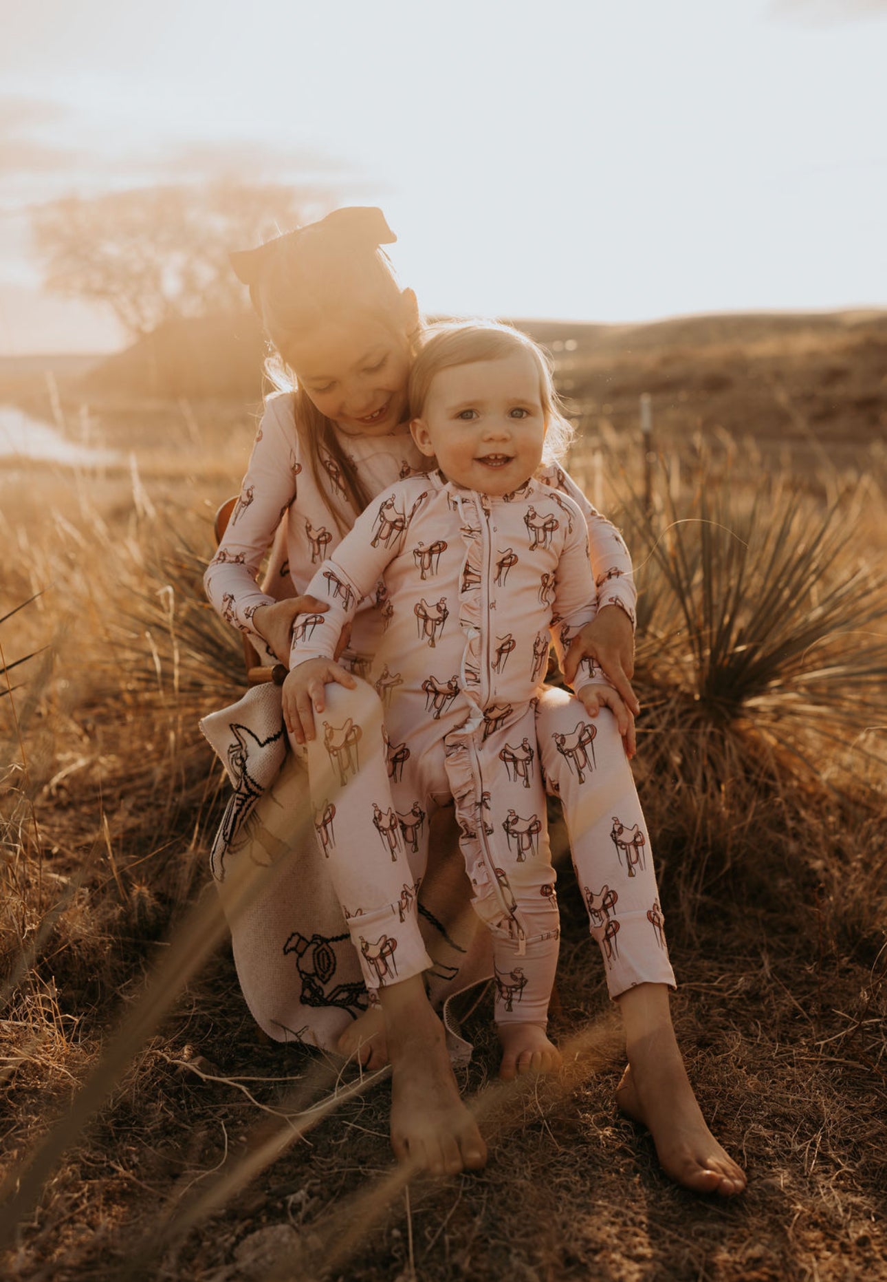Pink Saddles Pajamas 2PC Set