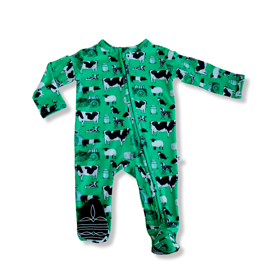 Farm Baby Footie Pajamas