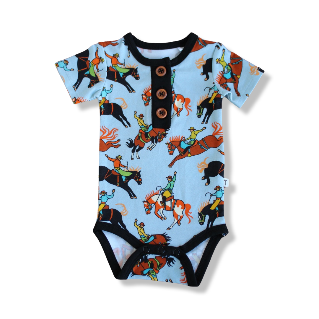 Broncs Baby Henley Bodysuit