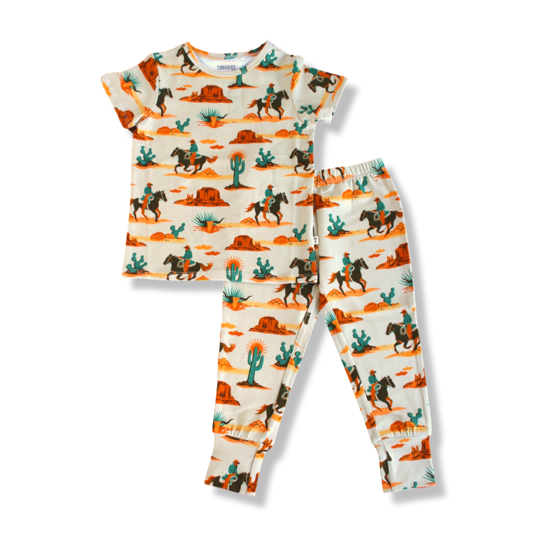 Southwest Cowboy Toddler Short Sleeve 2PC Set