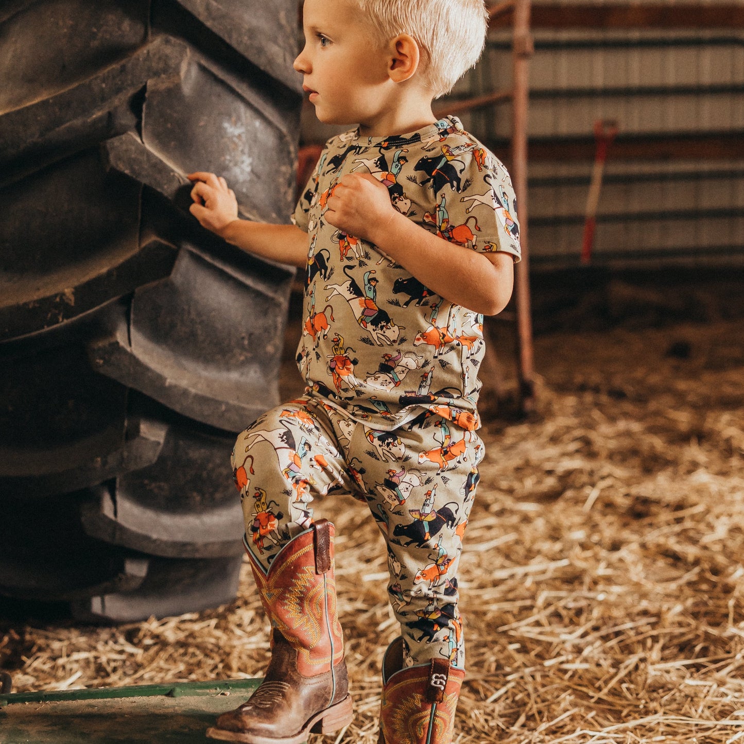 Bull Rider Toddler Short Sleeve 2PC Set