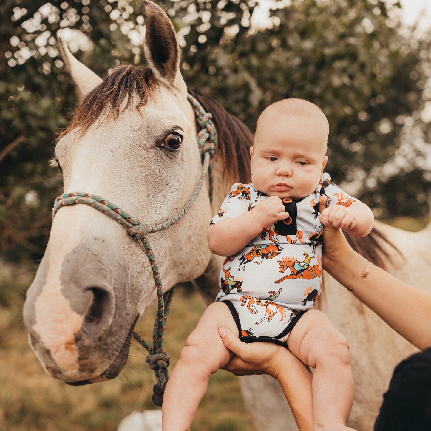 Broncs Baby Henley Bodysuit