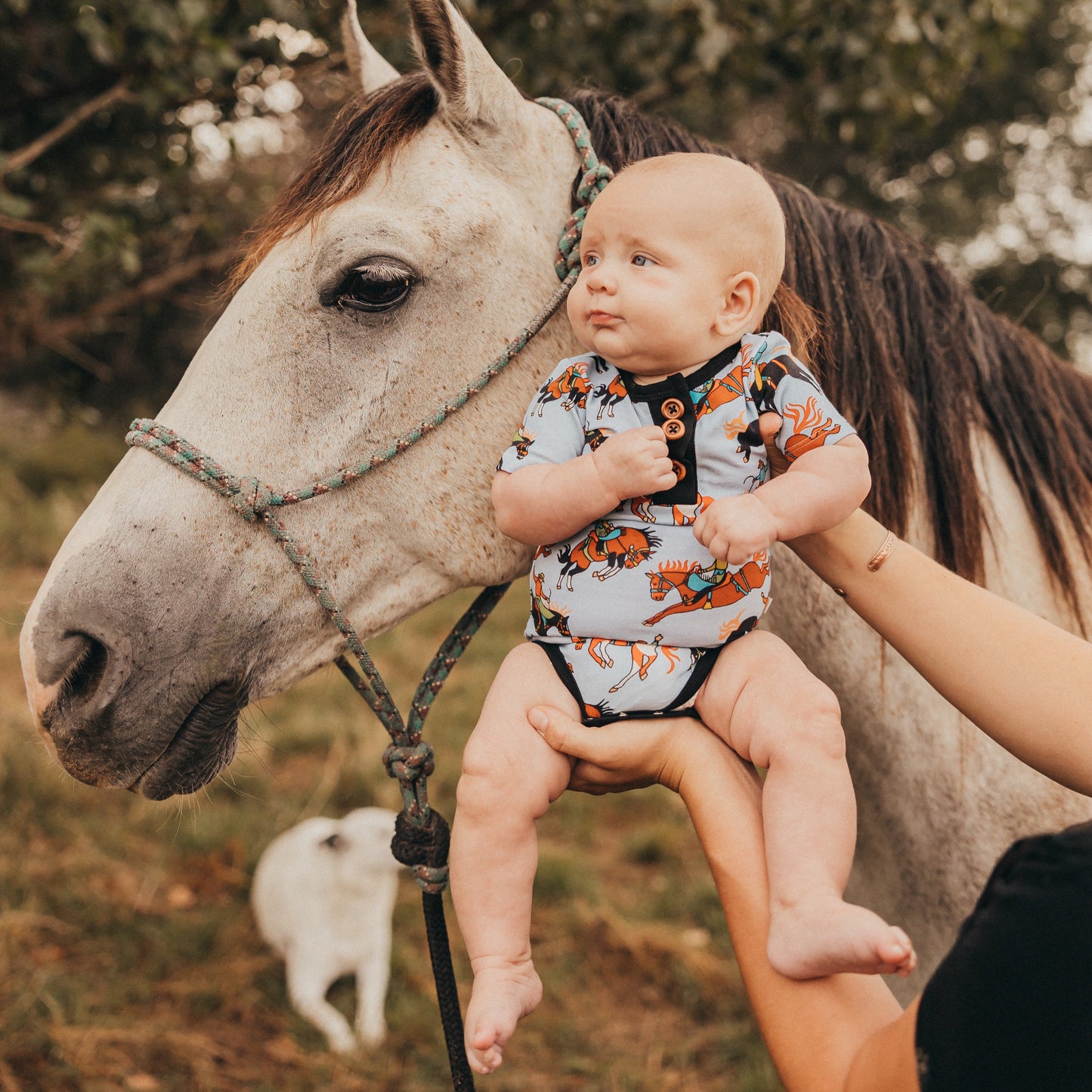 Broncs Baby Henley Bodysuit